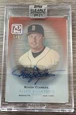 Roger Clemens 2021 Topps Clearly Authentic Orange Auto Autograph /5 Allen Ginter