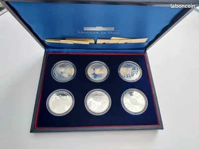 superbe et rare coffret complet 100 francs argent LIBERATION - Photo 1/3