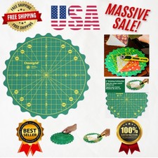 Clear 8-Inch Rotating Cutting Mat with Non-Slip Base for Precise Crafting