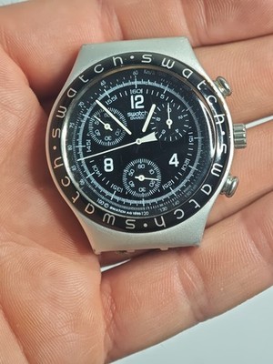 Swatch Irony Aluminium Chronograph YCS1000 Vintage Swiss Made Uhr Läuft