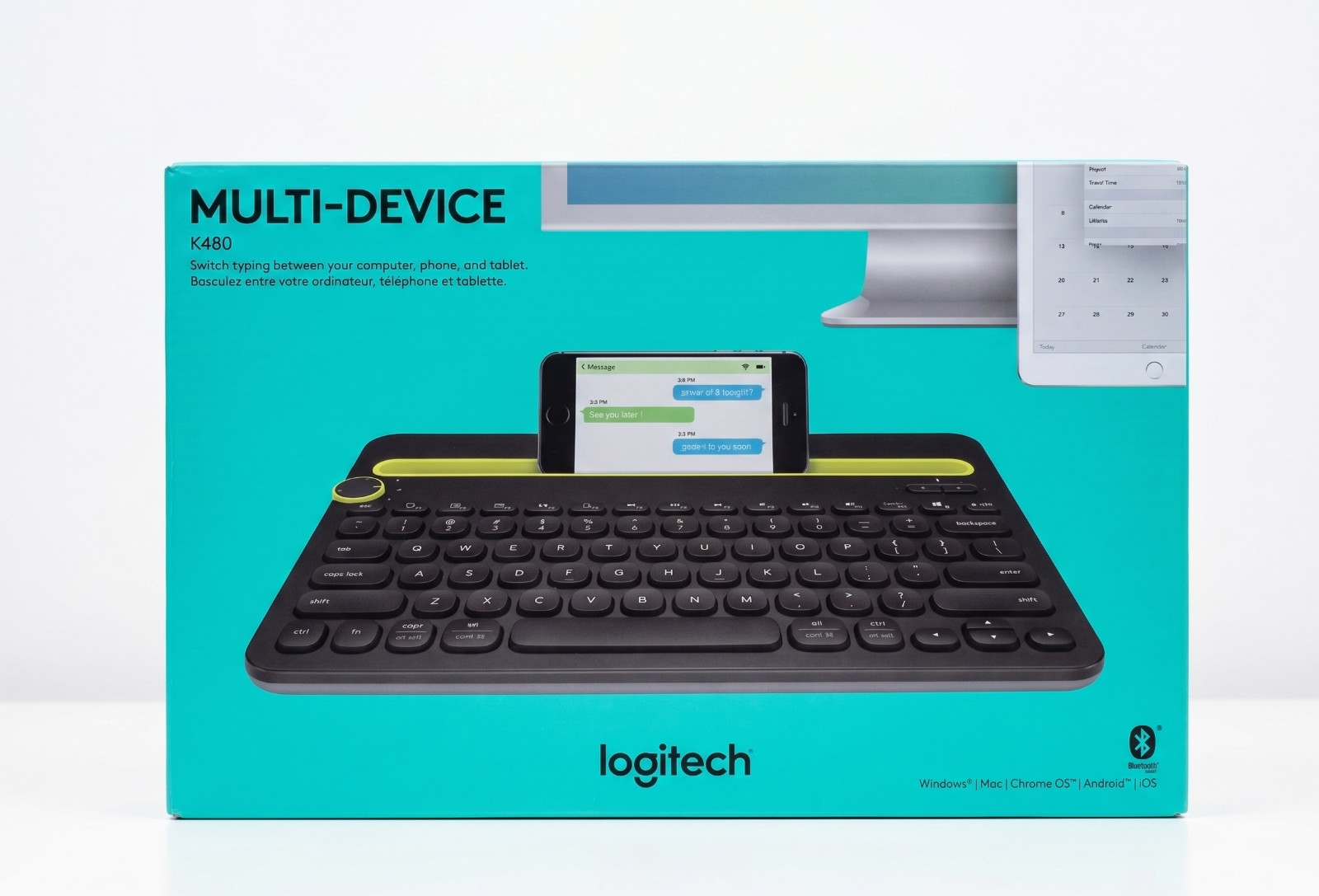 Logitech K480 Wireless Multi-Device Keyboard Bluetooth Black
