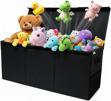 Extra Large Toy Storage Organizer with Lid - Sturdy, Collapsible Toy Chest Stora