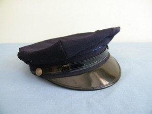 Vintage Authentic Navy Blue 8-Point Police Uniform Cap Hat size 7.5 (?)