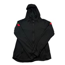 Nike Dri Fit Full Zip Running Hoodie Womens S Black Neon Color Accent Sleeve