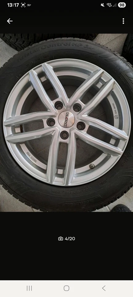 6,5 X 16" Alu mit 205/60 Winterreifen MG-VW-SKODA-SEAT-AUDI  - Bild 4 von 4