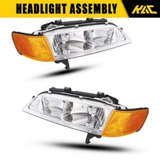 Left Right Pair Headlamps For 1994-1997 Honda Accord Front Headlights Assembly