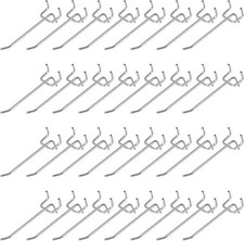 100 Pack 4 Inch Pegboard Hooks, Heavy Duty Metal Peg Board Accessories Fit 1/4"