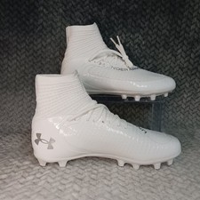 Under Armour Men's UA Highlight 2 MC Knit Football Cleats 3027304-100 White Sz 8