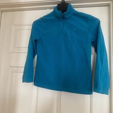 Champion Fleece Girls Pullover Athletic Top Sz M Blue 1/4 Zip Long Sleeve