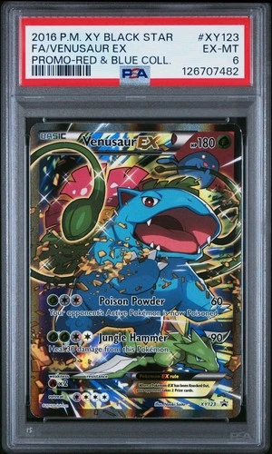 Pokémon Venusaur EX XY Black Star Promo XY123 Full Art Holo PSA 6