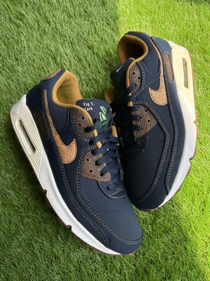 Nike Air Max 90 SE Cork Obsidian Navy Blue Wheat Men's Size 11 DD0385-400