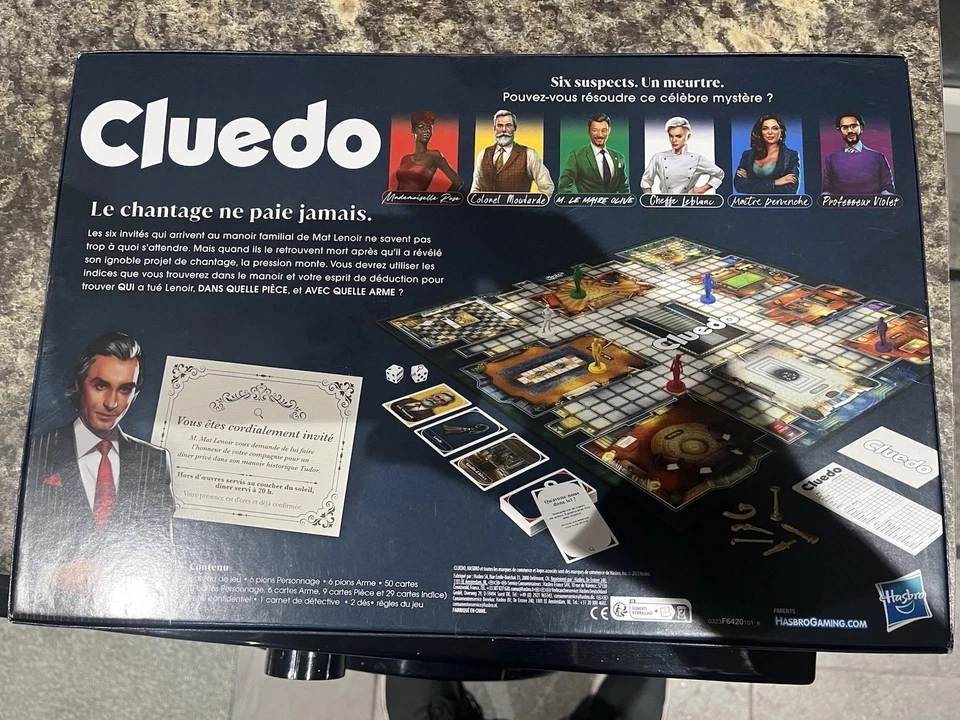 Cluedo French Edition Hasbro Gaming 8+ Family Game - Image 2 of 2