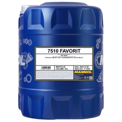 Motoröl Motor Öl MANNOL 15W50 Favorit API SL/ CF-4 20 Liter für VW 501 01/505