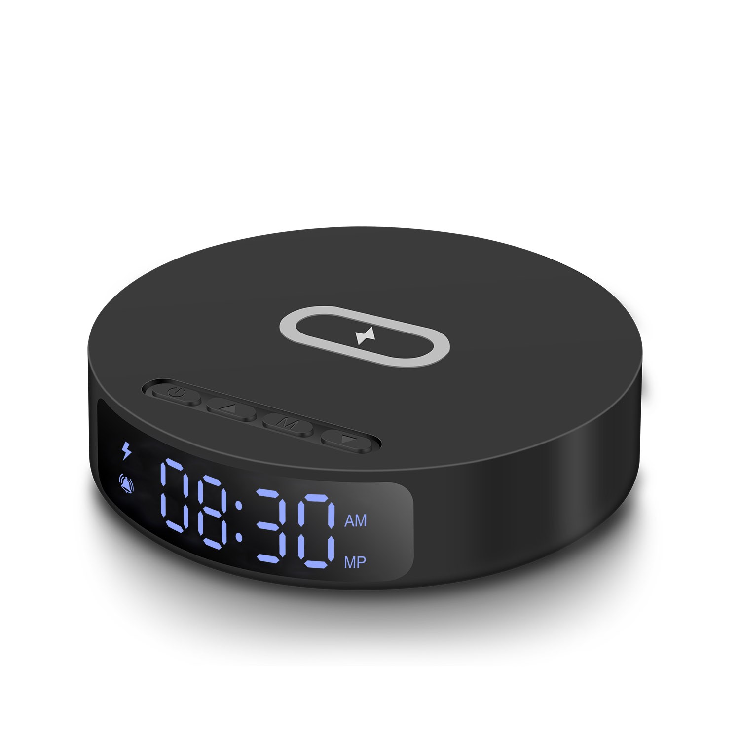 15W Wireless Charger Dock With LED Digital Alarm Clock For iPhone Samsung Google