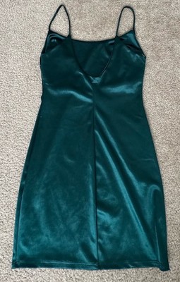 green emerald velvet dress Silvia Lace-Up Floral Satin A-Line Formal Dress main image 1