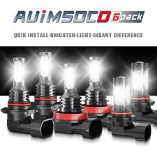 6pcs LED Headlight Kit Hi-Lo Beam Fog Light Combo For Ford Escape 2013-2016