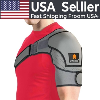 Sparthos Shoulder Brace - Adjustable Support Sleeve for Torn Rotator Cuff, AC Jo