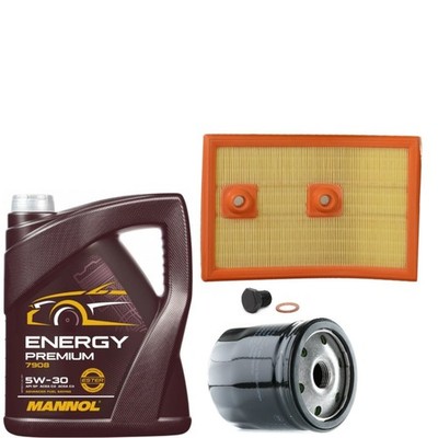5L MANNOL OIL & AIR OIL FILTERS SERVICE KIT FOR SKODA RAPID 1.2 1.4 TSI 2015-19
