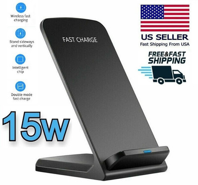For Samsung Galaxy S25+ S24 S23 S22 FE 15W Wireless Fast Charger Standing Pad