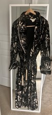 Diamond Tea Vintage Luxury Bathrobe Robe Velour Belt Tassel Women  s Size M