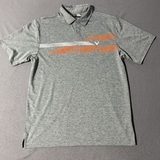 Callaway Opti Dri Golf Polo Shirt Gray Mens XL Short Sleeve