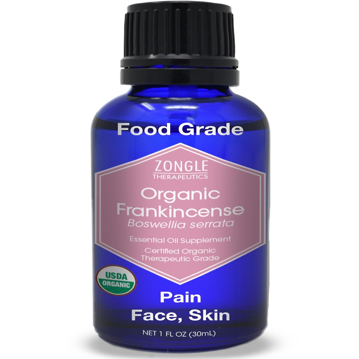 Zongle USDA Certified Organic Frankincense Essential Oil, Safe to