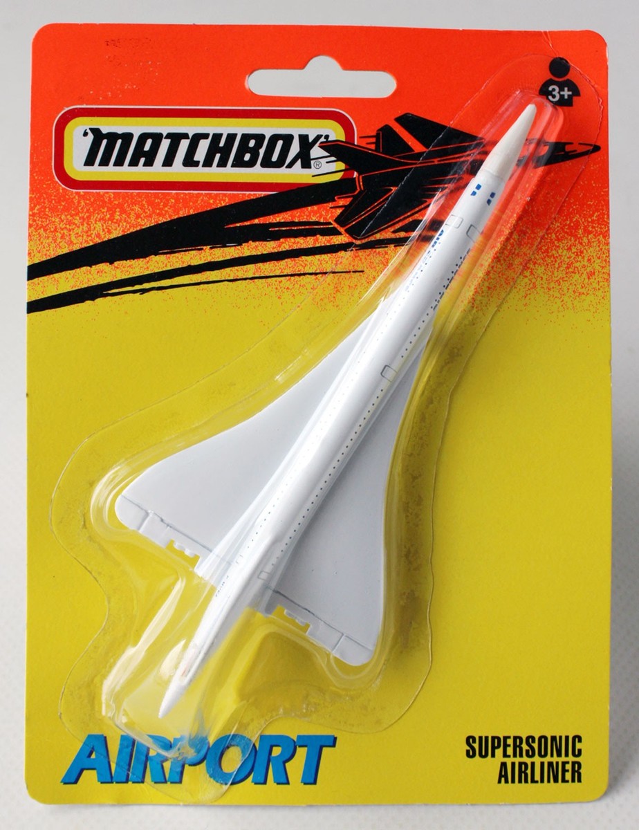VINTAGE 1993 MATCHBOX AIRPORT CONCORDE AIR FRANCE SUPERSONIC