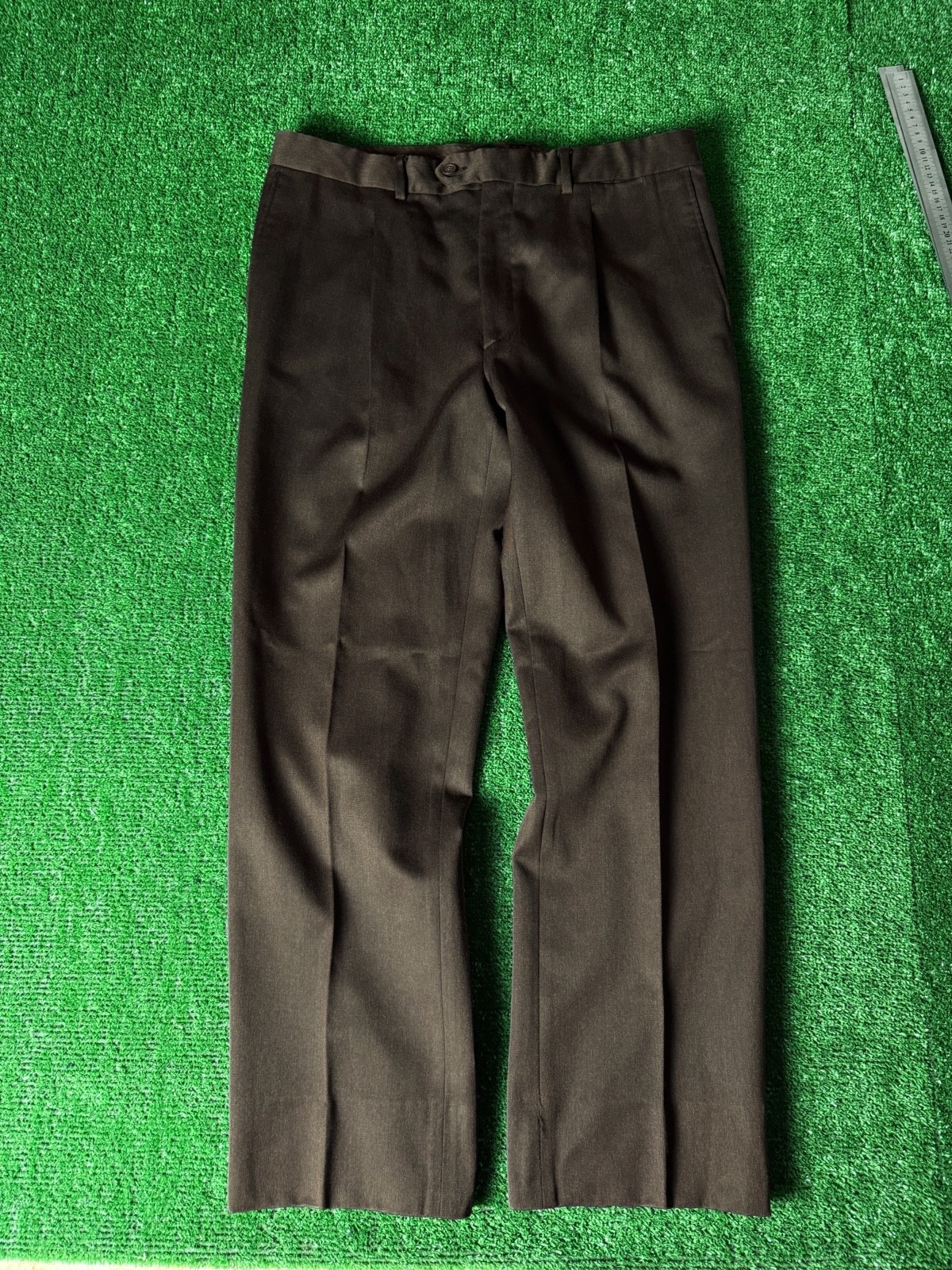 Pantaloni classici sartoriali lana Taglio dritto fondo ampio Uomo Taglia 48 50