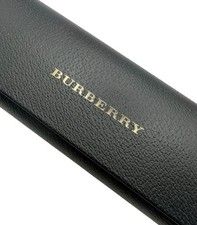 Burberry Hard Shell Black Leather Glasses Case
