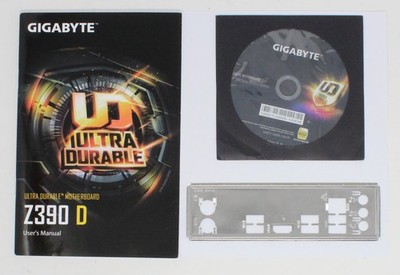 GIGABYTE Z390 D - SET Handbuch ATX IO Shield Slotblende Treiber CD (#33944)