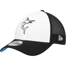 Men's New Era Black/White Miami Marlins 2023 On-Field Batting Practice 39THIRTY