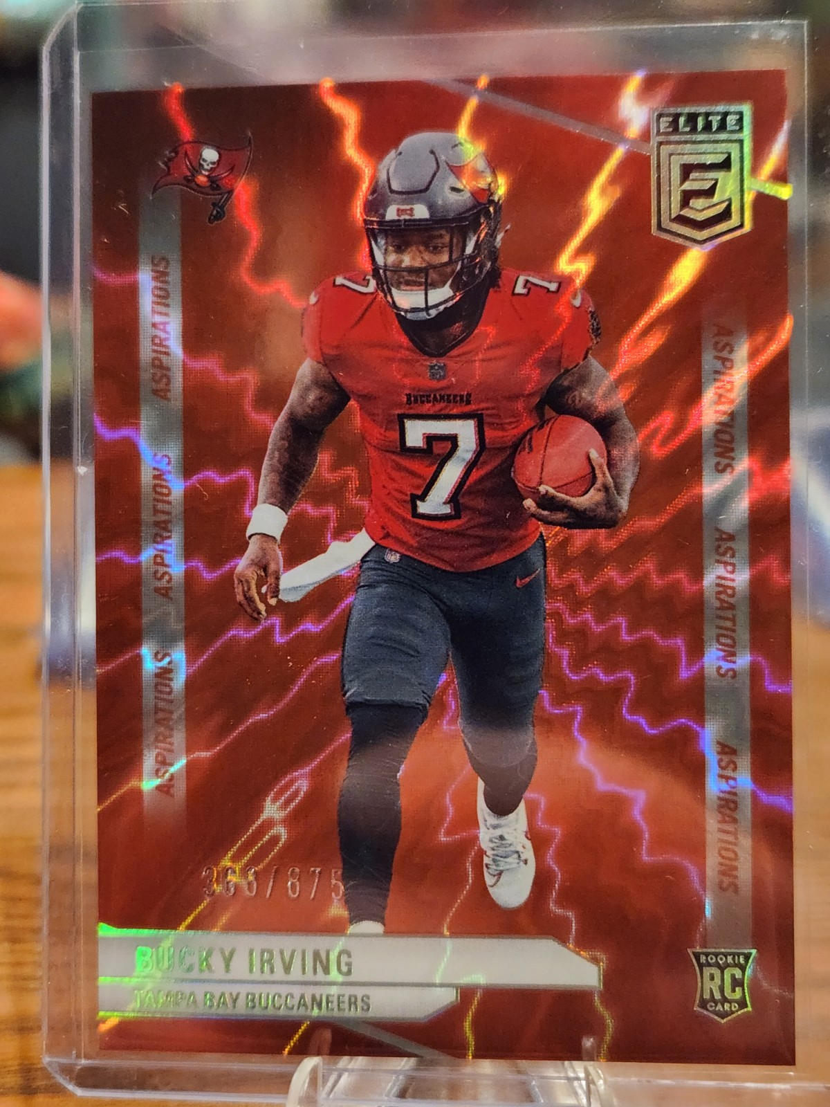 2024 Donruss Elite Bucky Irving #159 Aspirations Shimmer 368/875 Color Match