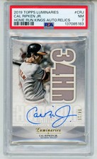 Cal Ripken Jr 2019 Topps Luminaries Auto Quad Patch /15 PSA 7 Orioles HOF MLB