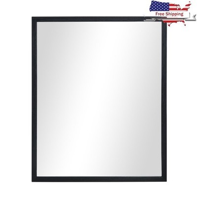 Modern Rectangular Wall Mirror W/ Hanging Hardware Anti-tip Design Home Decor US