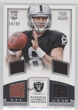 2013 National Treasures Rookie NFL Gear Materials Quad 54/99 Tyler Wilson 03go