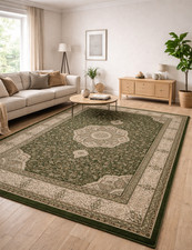 Orient Teppich Grün Beige Rot Wohnzimmer Klassisch Anatolisch Antirutsch Größen