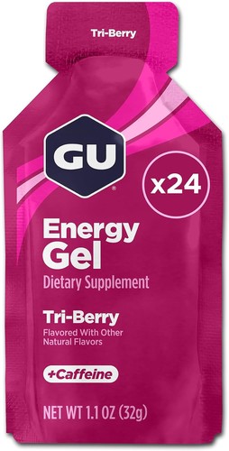 GU ENERGY Original Sports Nutrition Energy Gel, Tri Berry, 24-Count - Afbeelding 1 van 6