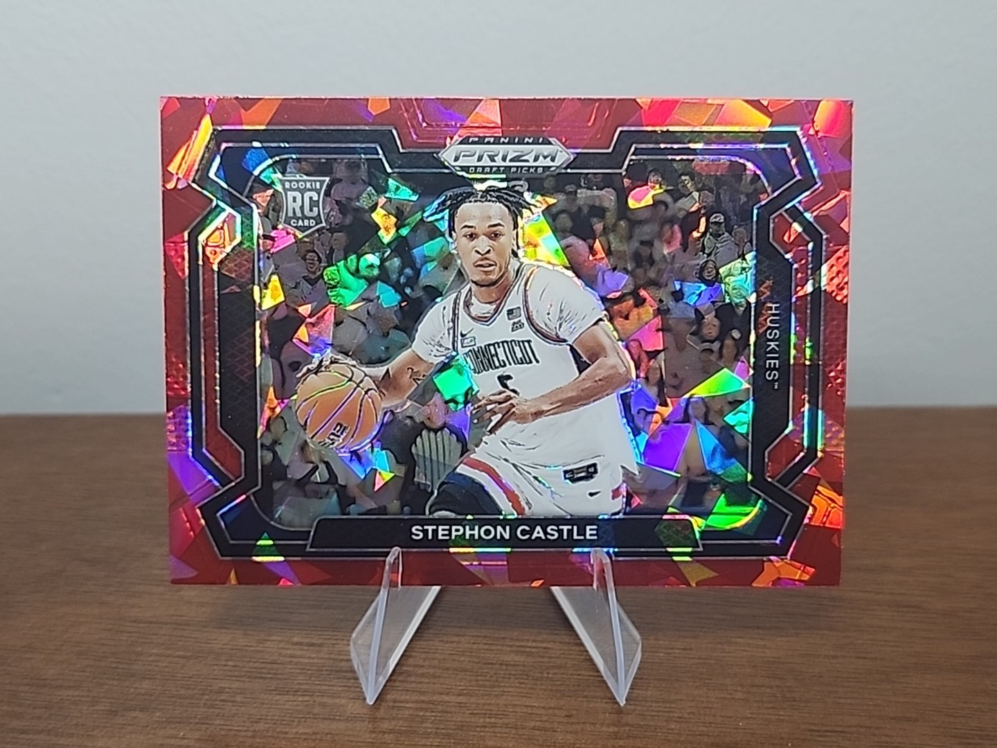 2024-25 Panini Prizm Draft Picks - Stephon Castle #17 Red Ice Prizm...