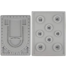 2 Pcs Bracelet Bead Design Board for Jewelry Necklace Measurement
