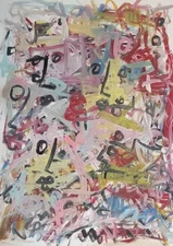 LARGE COLORFUL OOAK ABSTRACT IMPRESSIONISM CONTEMPORARY ORIGINAL PAINTING