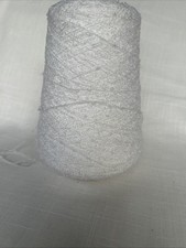Cone Of Unbranded White Boucle Wool.