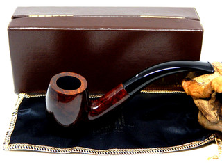 DUNHILL 1986 BRUYERE SWAN NECK BENT BILLIARD SHAPE 4102 ESTATE PIPE COMPLETE