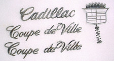 1975 Cadillac Coupe Deville Hood Ornament Oem Nos Used Fender Emblem Script