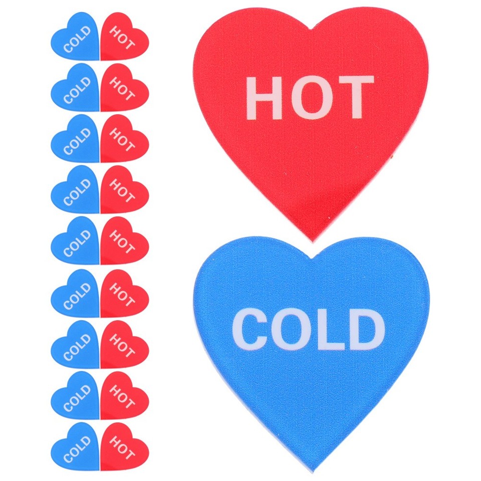 20 Pcs Hot Cold Indicator Sign Stickers Faucet Labels Bathroom Signs ...
