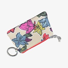 Vera Bradley Floral ID Lanyard Card Case Wallet Key Ring Pouch Coin Purse