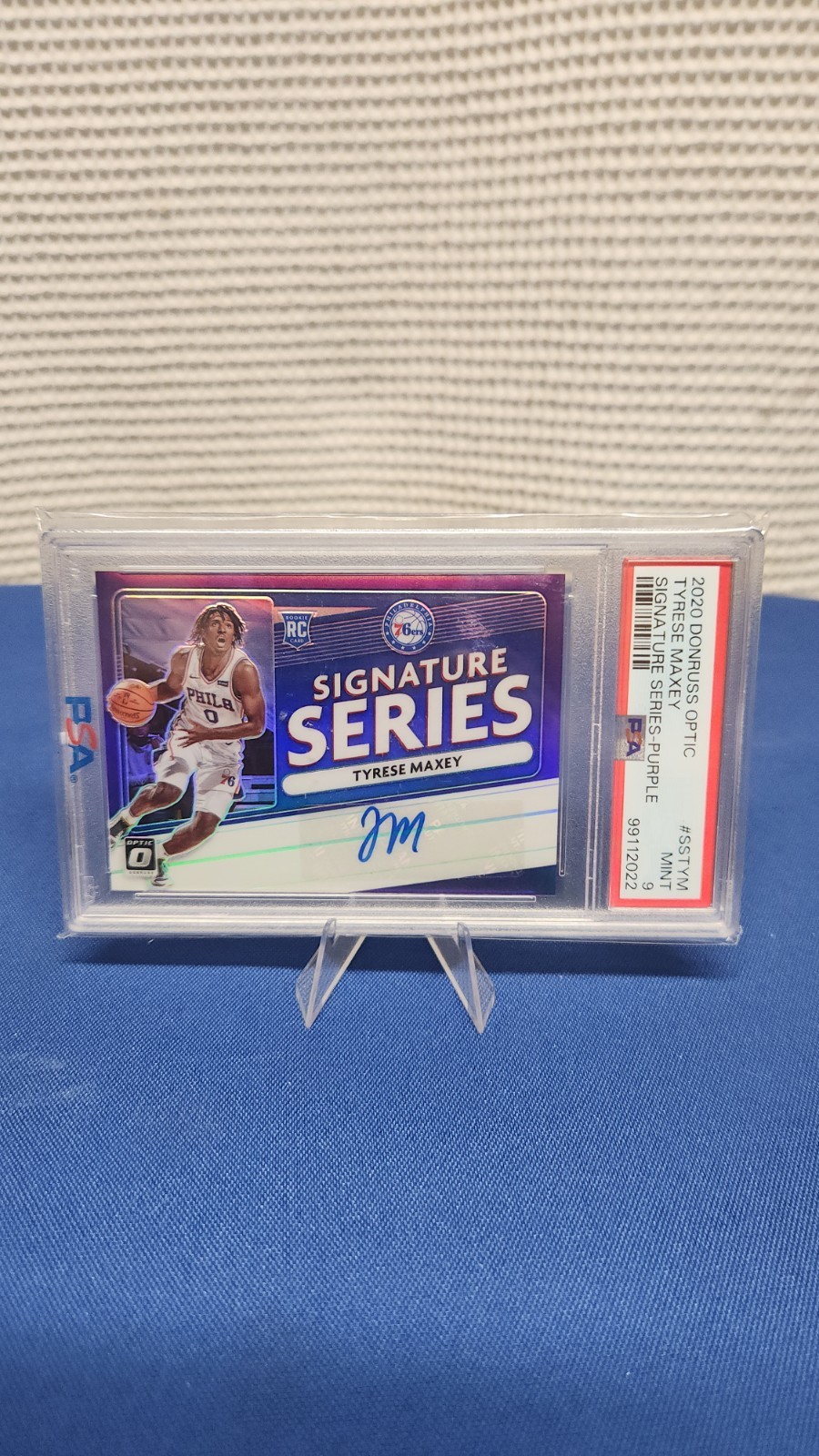 2020 Donruss Optic Tyrese Maxey Signature Series Purple