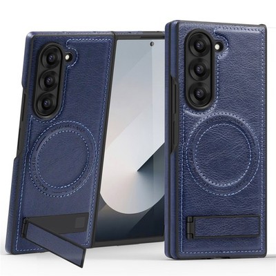 Handy hülle Für Samsung Galaxy Z Fold7 6 5 4 3 leder Stoßfeste Ständer Case 