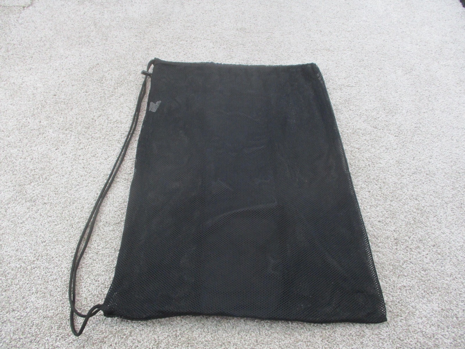 Nike Mesh Drawstring Gym Sack Bag Black Ventilated Sports Gear Large Capacity