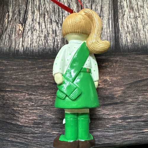 Girl Scout Christmas Ornament Redhead Green Uniform Abt. 4 3/4” tall - Picture 2 of 2