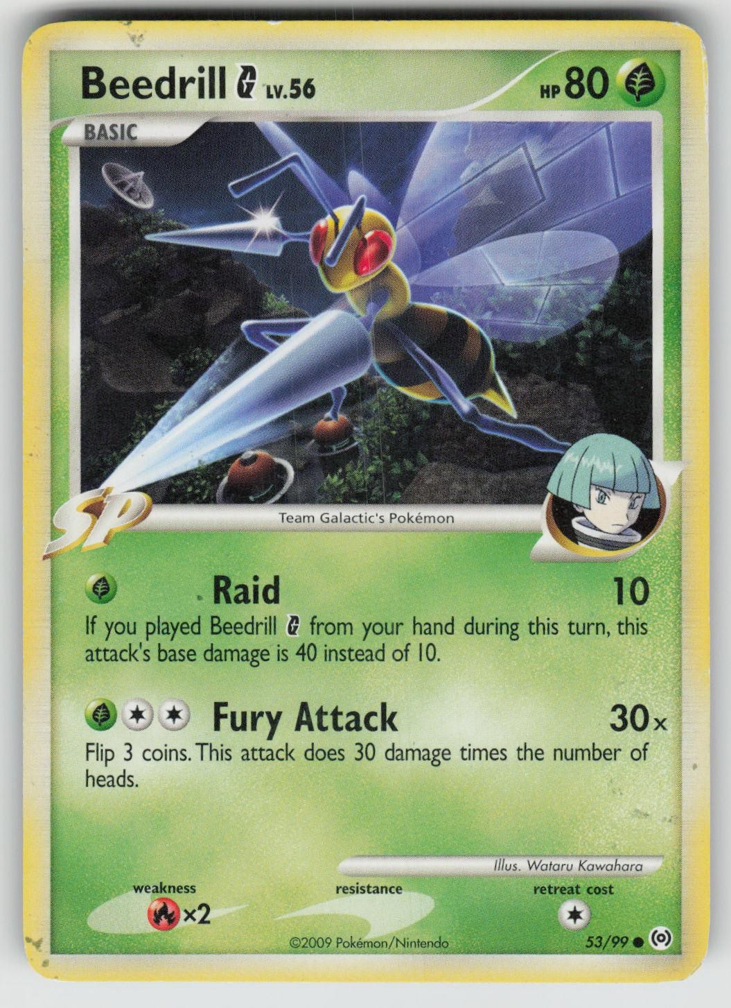 Beedrill G 53/99 Common Arceus Pokemon Heavily Played